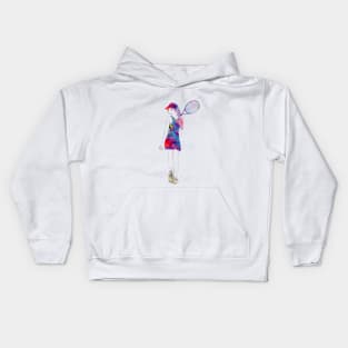 Tennis Player Girl Kids Hoodie